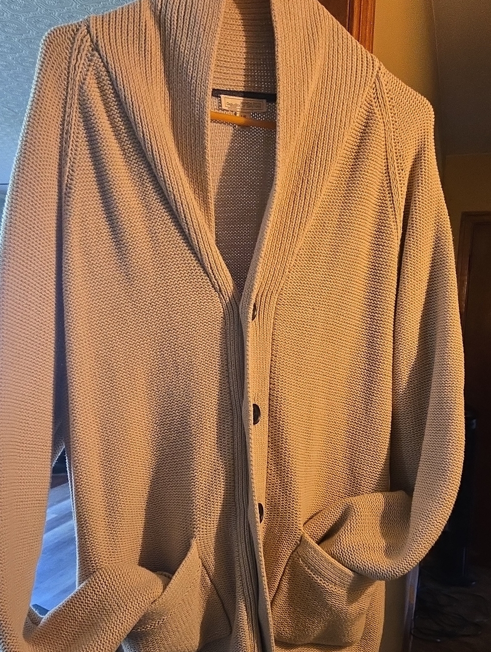 GAP Women's Shawl Collar Cardigan in Beige Nwot